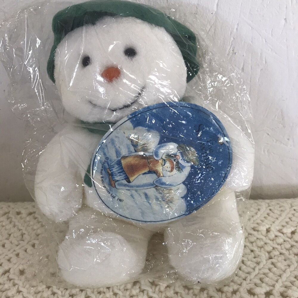 The Snowman Raymond Briggs Plush 8" Vintage 1987 eden made in Thailand Winter